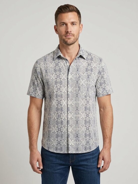 Other - Vintage Silk 100% Silk XL Short Sleeve Button Down Shirt
